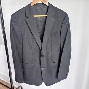 Hugo Boss James 4 Blazer Mens 40R Dark Gray Wool Sport Coat‎ Two Button